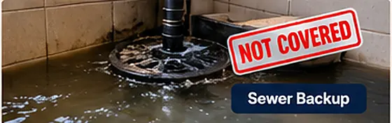 A sump pump area with standing water on a tiled floor